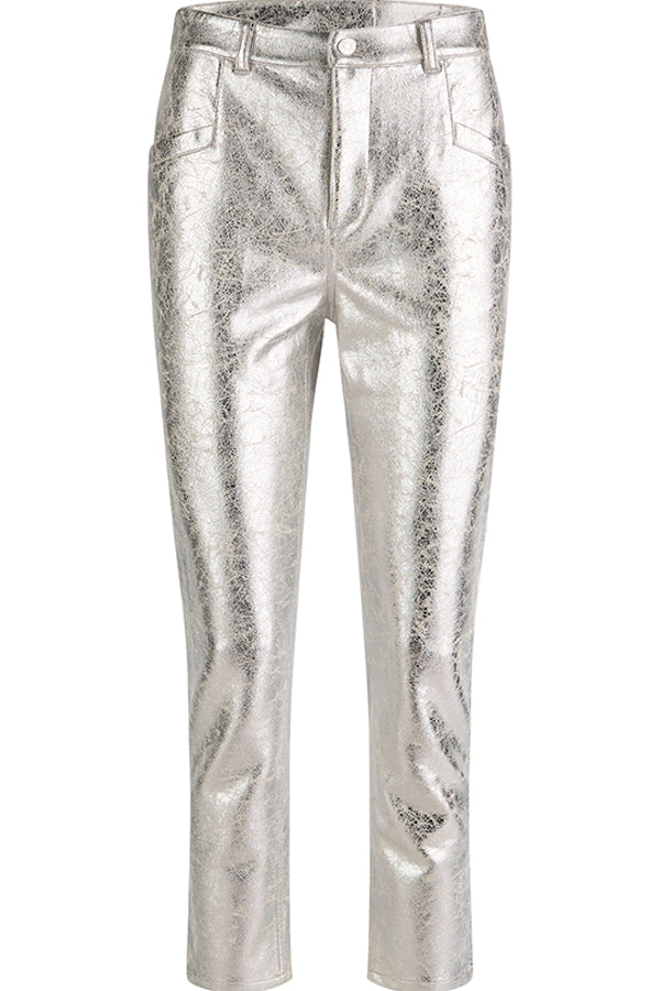 SILVER METALLIC TROUSERS
