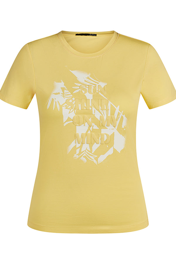 YELLOW DEBOSSED SUNSHINE T-SHIRT