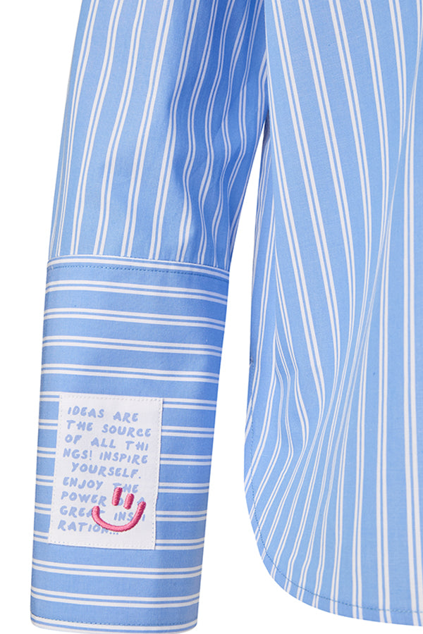 STRIPED MESSAGE SHIRT