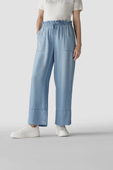 DRAWSTRING DENIM TROUSERS