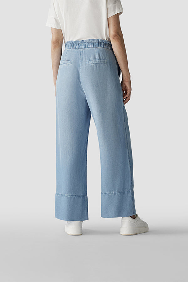 DRAWSTRING DENIM TROUSERS