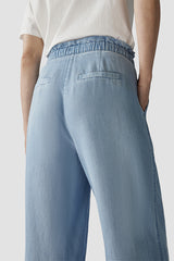 DRAWSTRING DENIM TROUSERS