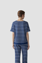 NAVY STRIPED T-SHIRT
