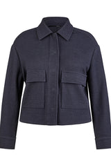 NAVY PATCH POCKET JACKET