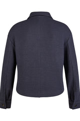 NAVY PATCH POCKET JACKET