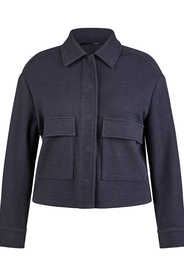 NAVY PATCH POCKET JACKET