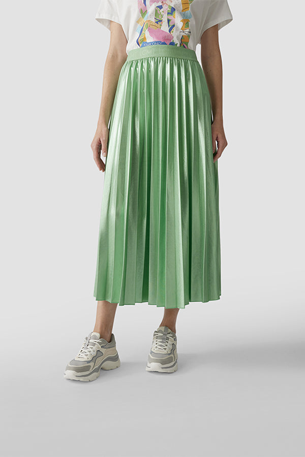 JADE SHIMMERY PLEATED SKIRT