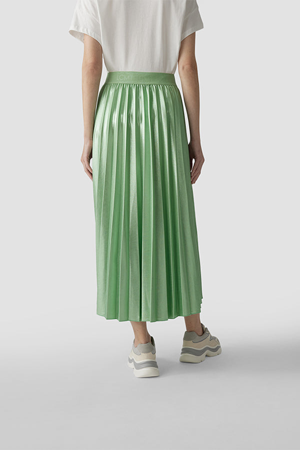 JADE SHIMMERY PLEATED SKIRT