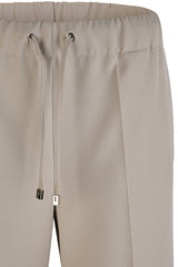 FLAX ELASTICATED TROUSERS