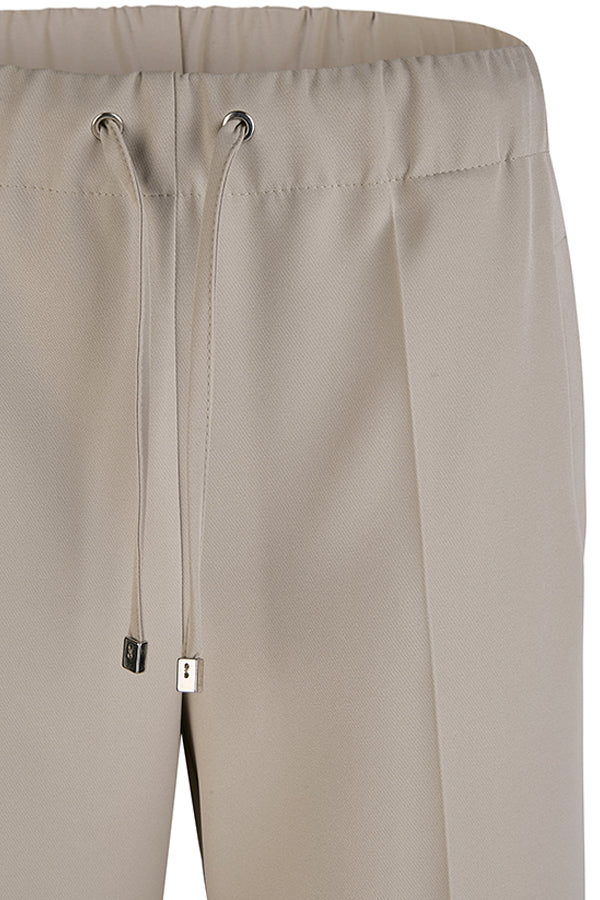 FLAX ELASTICATED TROUSERS