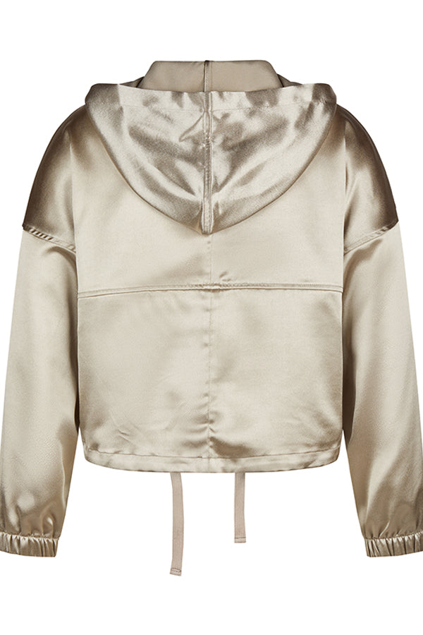 FLAX SILK FEEL HOODED JACKET
