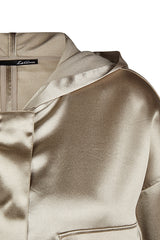 FLAX SILK FEEL HOODED JACKET