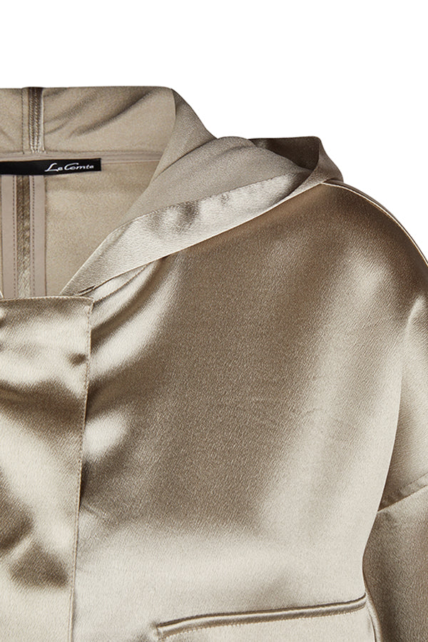 FLAX SILK FEEL HOODED JACKET