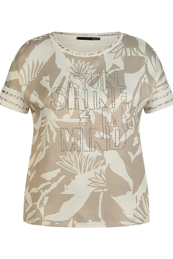 SUNSHINE PRINTED STRIPED T-SHIRT