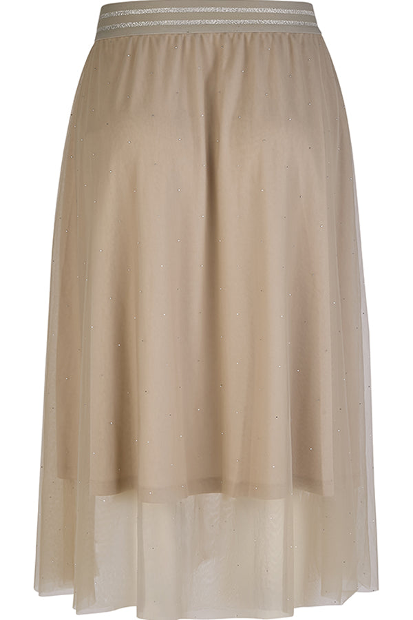 FLAX STUDDED SKIRT