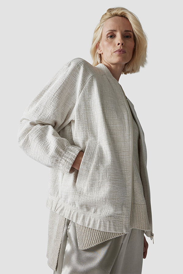 PATTERNED BLOUSON JACKET
