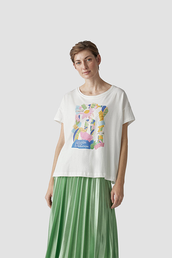STONE MOTIF PRINTED T-SHIRT