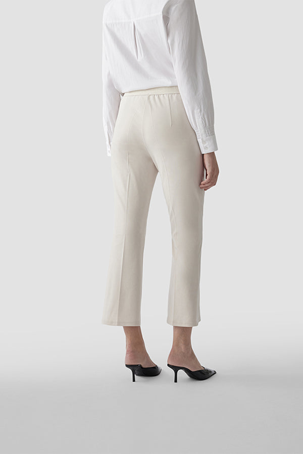 DECORATIVE SEAM WIDE LEG JERSEY TROUSERS