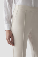 DECORATIVE SEAM WIDE LEG JERSEY TROUSERS