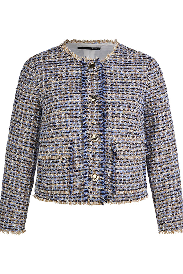 BOUCLE BUTTONED JACKET