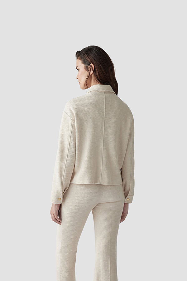 BEIGE PATCH POCKET JACKET