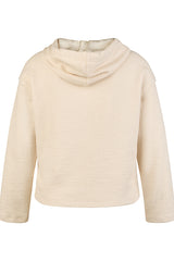 BEIGE HOODED SWEATSHIRT