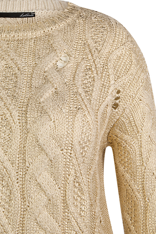 GOLD SHINY SWEATER