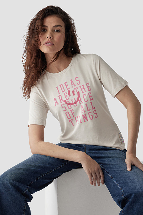 SMILEY IDEAS PRINT T-SHIRT