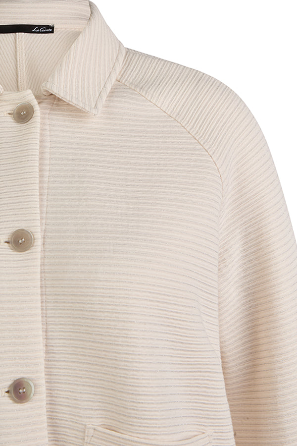 CREAM BUTTONED JACKET
