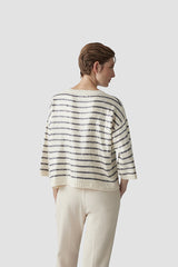 SEQUINNED STRIPED SWEATER