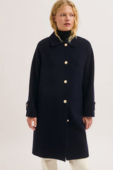 ANET STRAIGHT DOUBLE-FACED WOOL TRENCH COAT