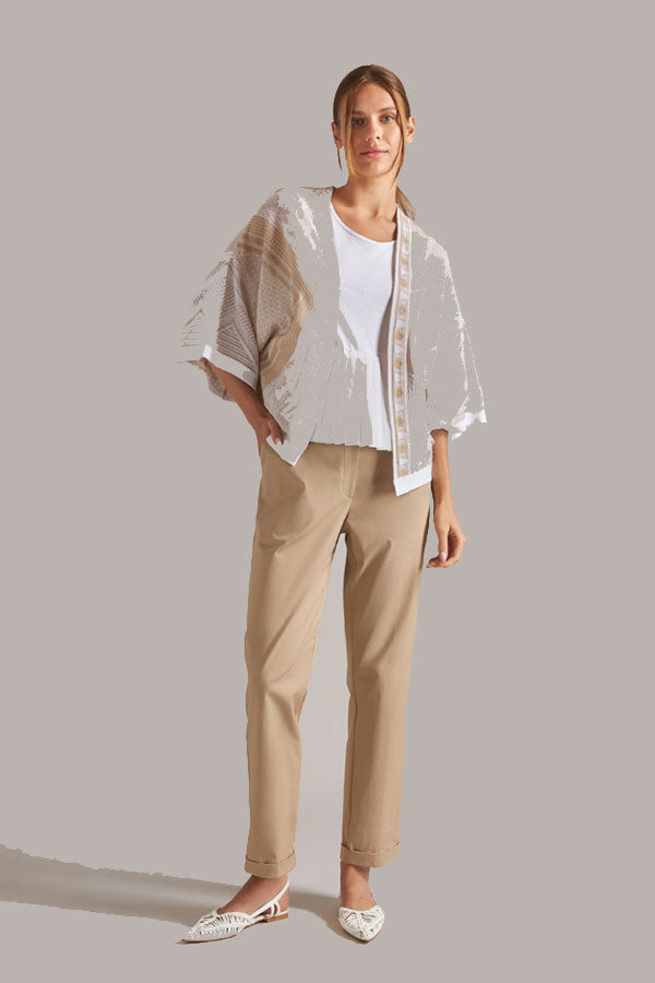 BEIGE STRAIGHT TROUSER