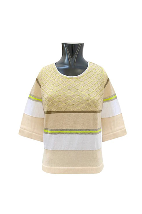 ACID GREEN STRIPED SWEATER