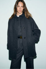 AVRY HIGH COLLAR STRAIGHT COAT