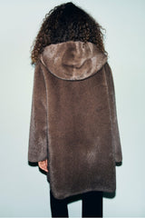 AMY MID-LENGTH FAUX FUR COAT