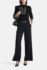 MADIRA BLACK FLAT RIB CROPPED CARDIGAN