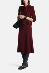 MADIRA RED FLAT RIB CROPPED CARDIGAN