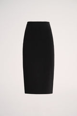 MAGON BLACK BLENDED WOOL SKIRT