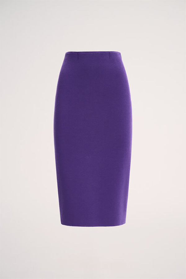 MAGON PURPLE BLENDED WOOL SKIRT