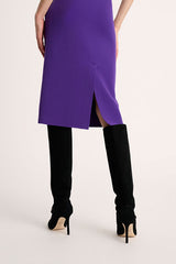 MAGON PURPLE BLENDED WOOL SKIRT