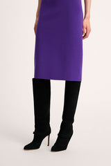 MAGON PURPLE BLENDED WOOL SKIRT