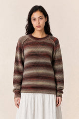 ECRU SOFT REFINED KNITIPED ALPACA MERINO WOOL SWEATER
