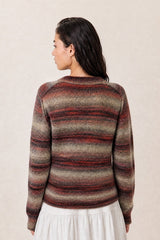 ECRU SOFT REFINED KNITIPED ALPACA MERINO WOOL SWEATER