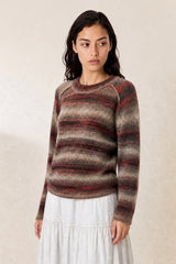 ECRU SOFT REFINED KNITIPED ALPACA MERINO WOOL SWEATER