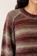 ECRU SOFT REFINED KNITIPED ALPACA MERINO WOOL SWEATER