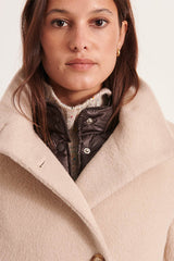 MALAGA BEIGE MID-LENGTH COAT