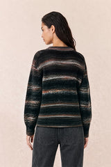 BRONZE SOFT REFINED KNITIPED ALPACA MERINO WOOL SWEATER