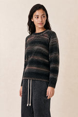 BRONZE SOFT REFINED KNITIPED ALPACA MERINO WOOL SWEATER