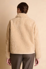 MALTIPOO SANDSTONE COZY FAUX-FUR COAT
