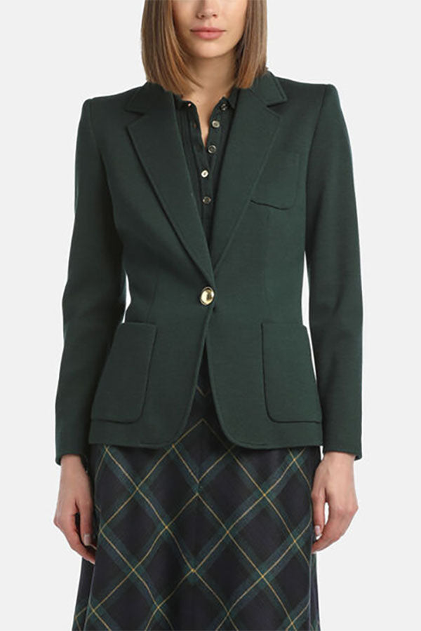 MALVEZZA GREEN WOOL BLAZER
